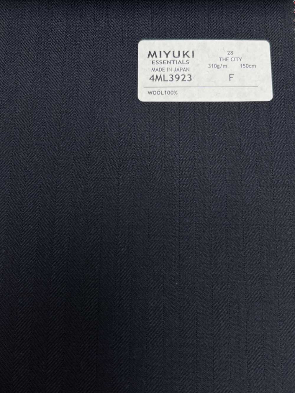 4ML3923 25AW THE CITY Herringbone Navy[Tessile] Lanificio Miyuki