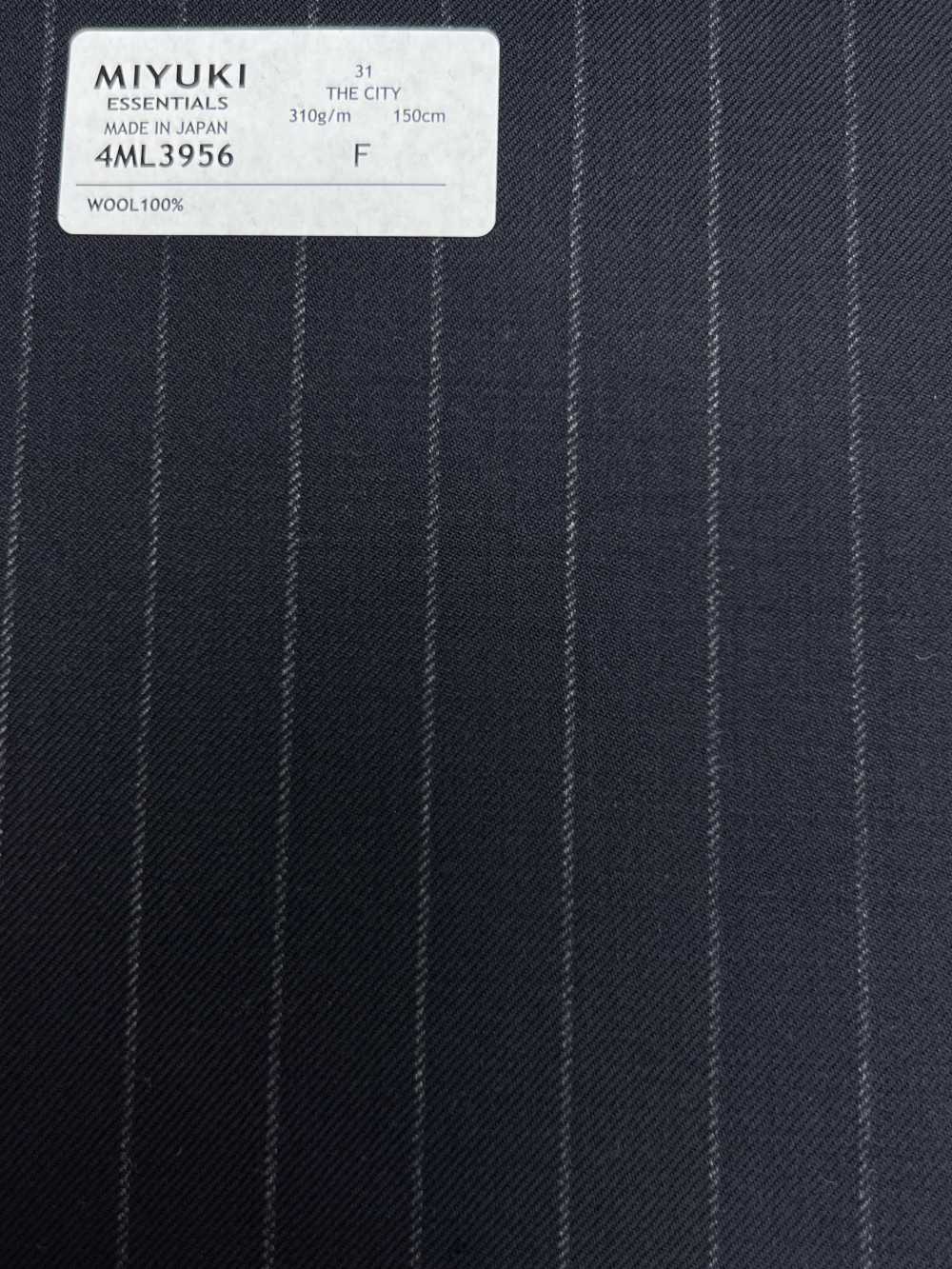 4ML3956 25AW THE CITY Stripe Navy[Tessile] Lanificio Miyuki