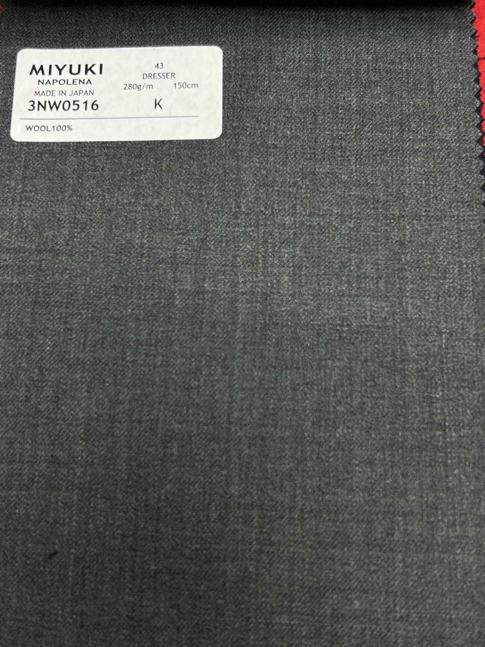 3NW0516 25AW NAPOLENA DRESSER Twill Grigio[Tessile] Lanificio Miyuki