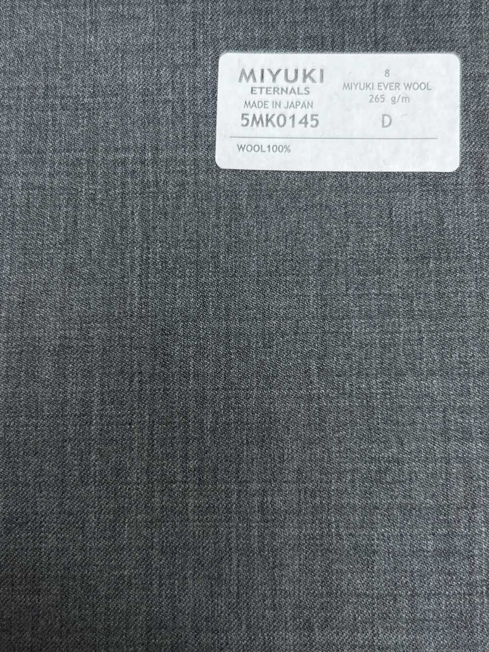 5MK0145 MIYUKI EVER WOOL (Miyuki Everwool) Senza Motivo Grigio Chiaro[Tessile] Lanificio Miyuki