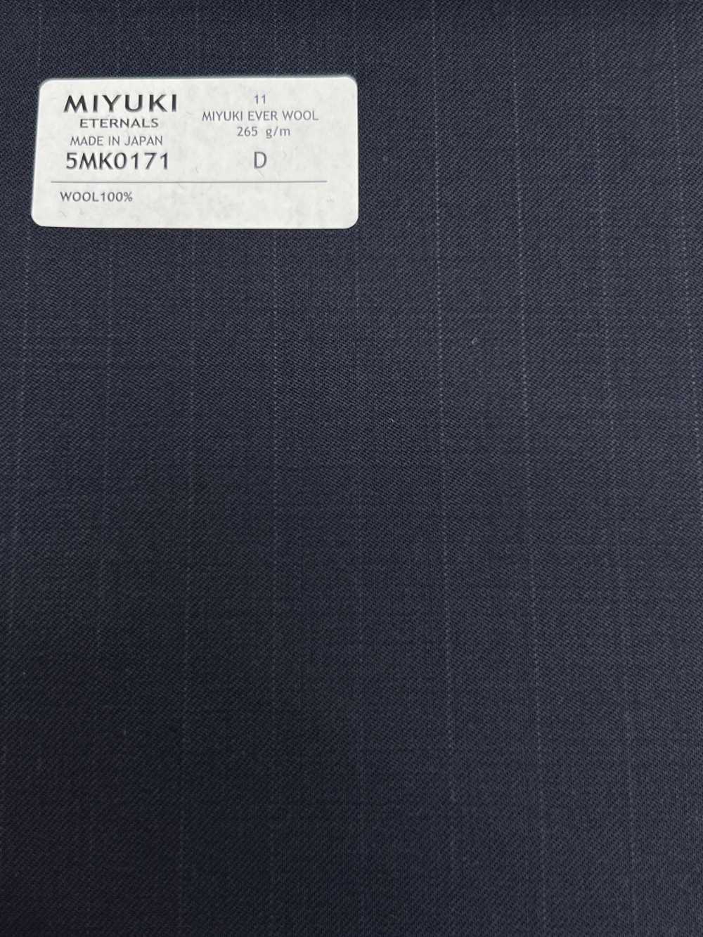 5MK0171 MIYUKI EVER WOOL A Righe Blu Navy[Tessile] Lanificio Miyuki