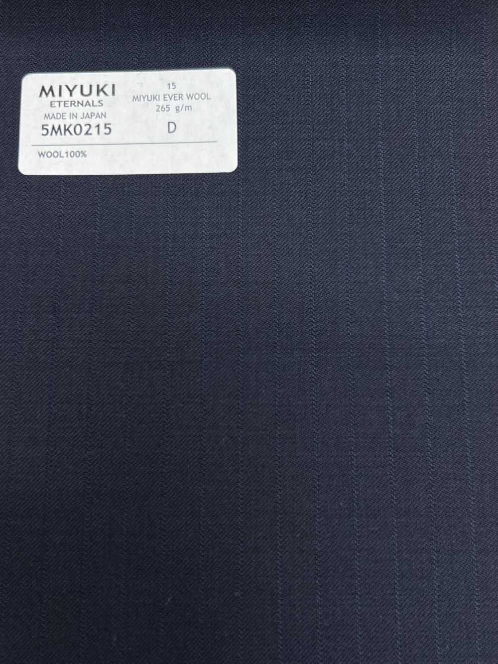 5MK0215 MIYUKI EVER WOOL Shadow Stripe Navy[Tessile] Lanificio Miyuki