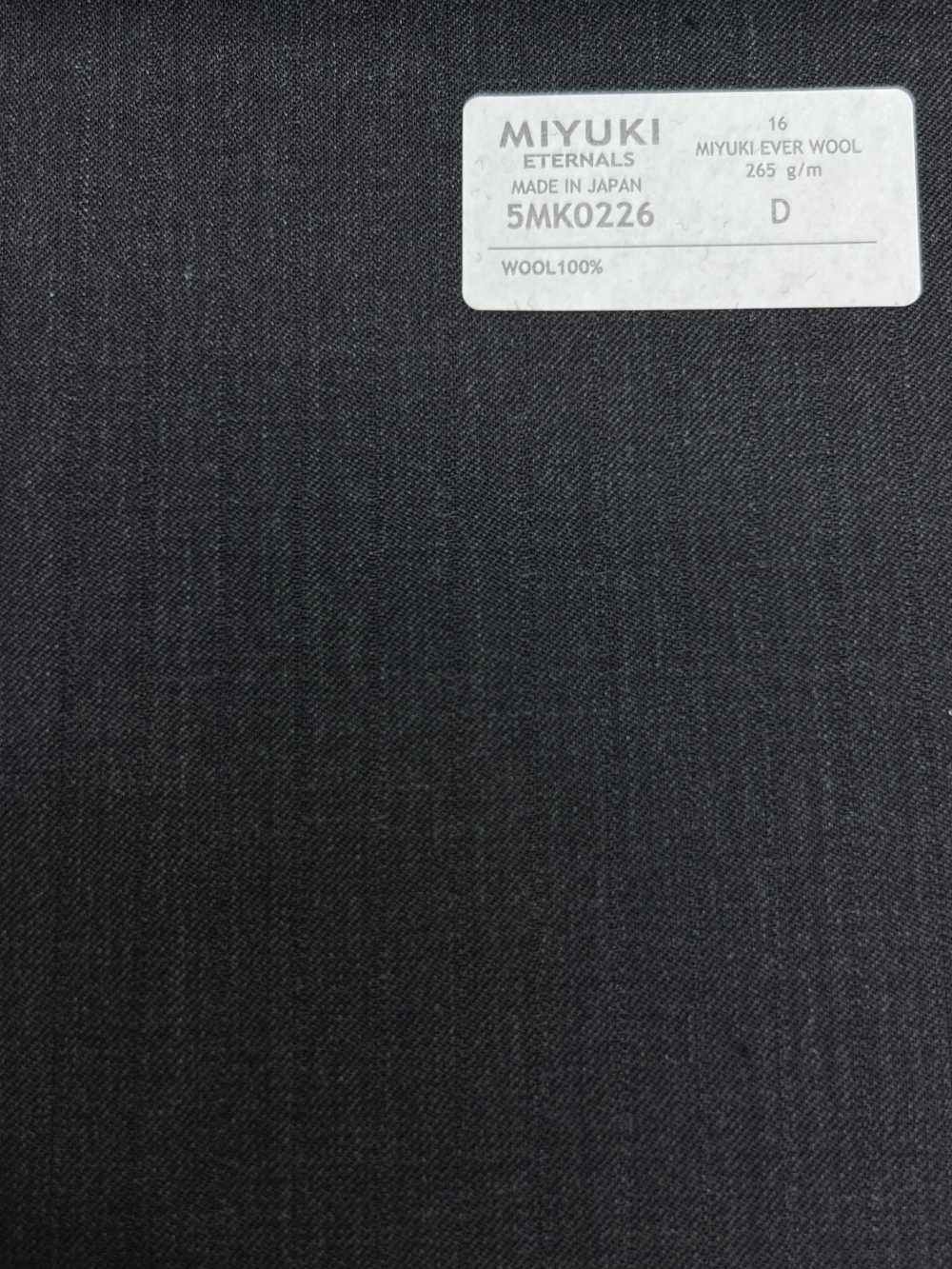 5MK0226 MIYUKI EVER WOOL Shadow Stripe Charcoal Heaven Grey[Tessile] Lanificio Miyuki