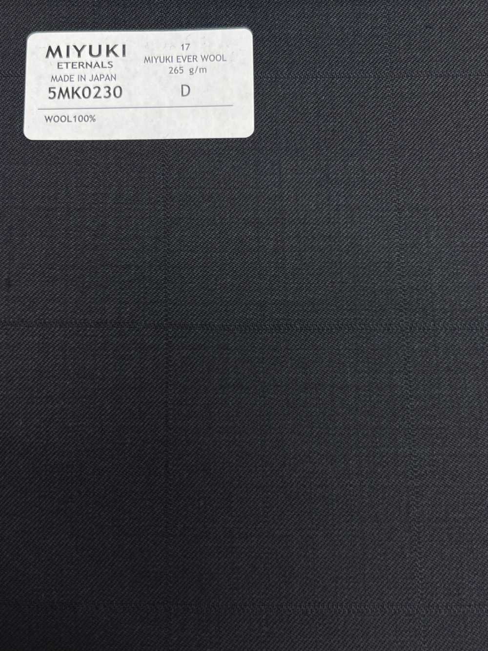 5MK0230 MIYUKI EVER WOOL Shadow Windowpane Dark Navy[Tessile] Lanificio Miyuki