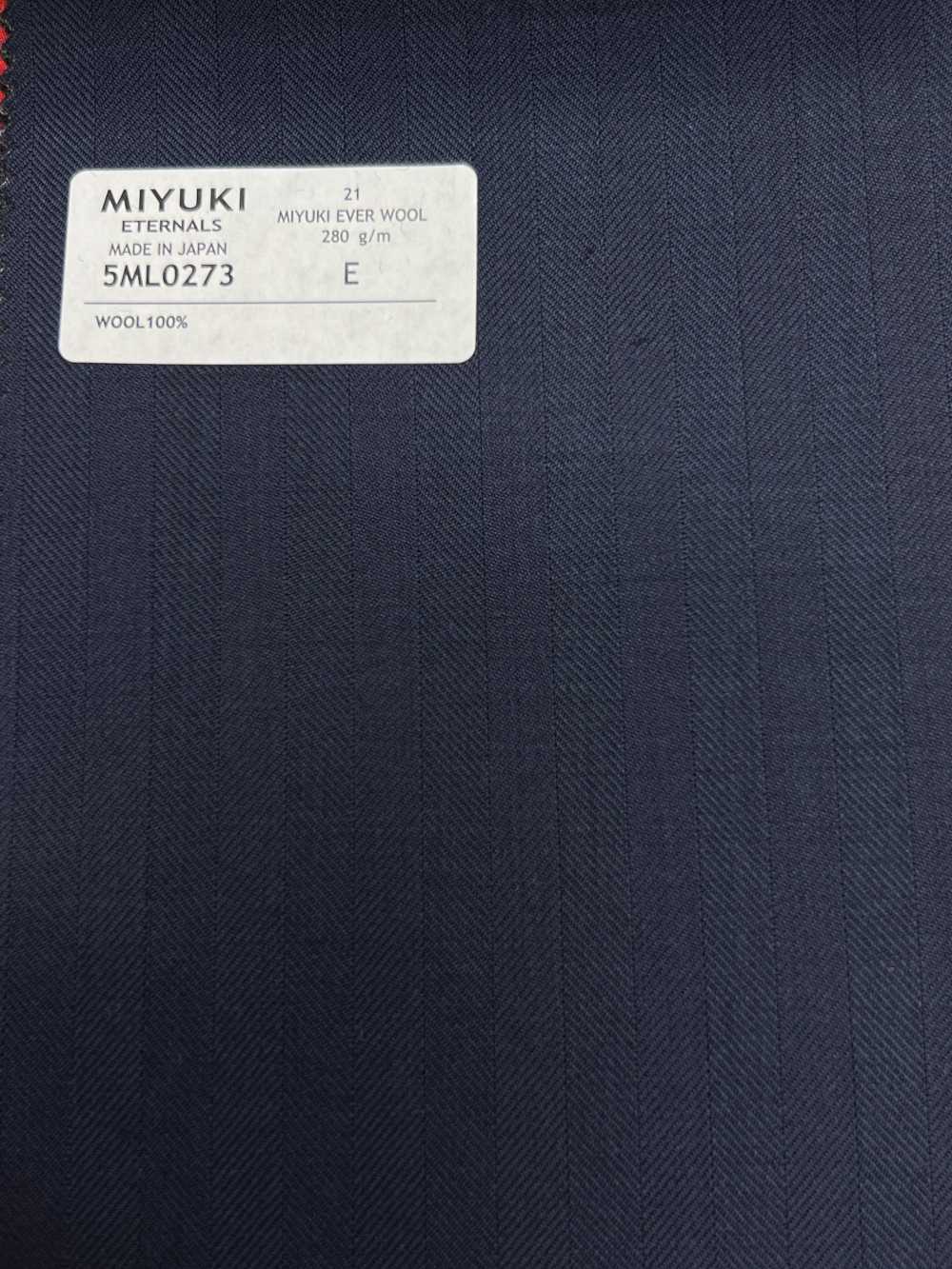 5ML0273 MIYUKI EVER WOOL Herringbone Navy[Tessile] Lanificio Miyuki