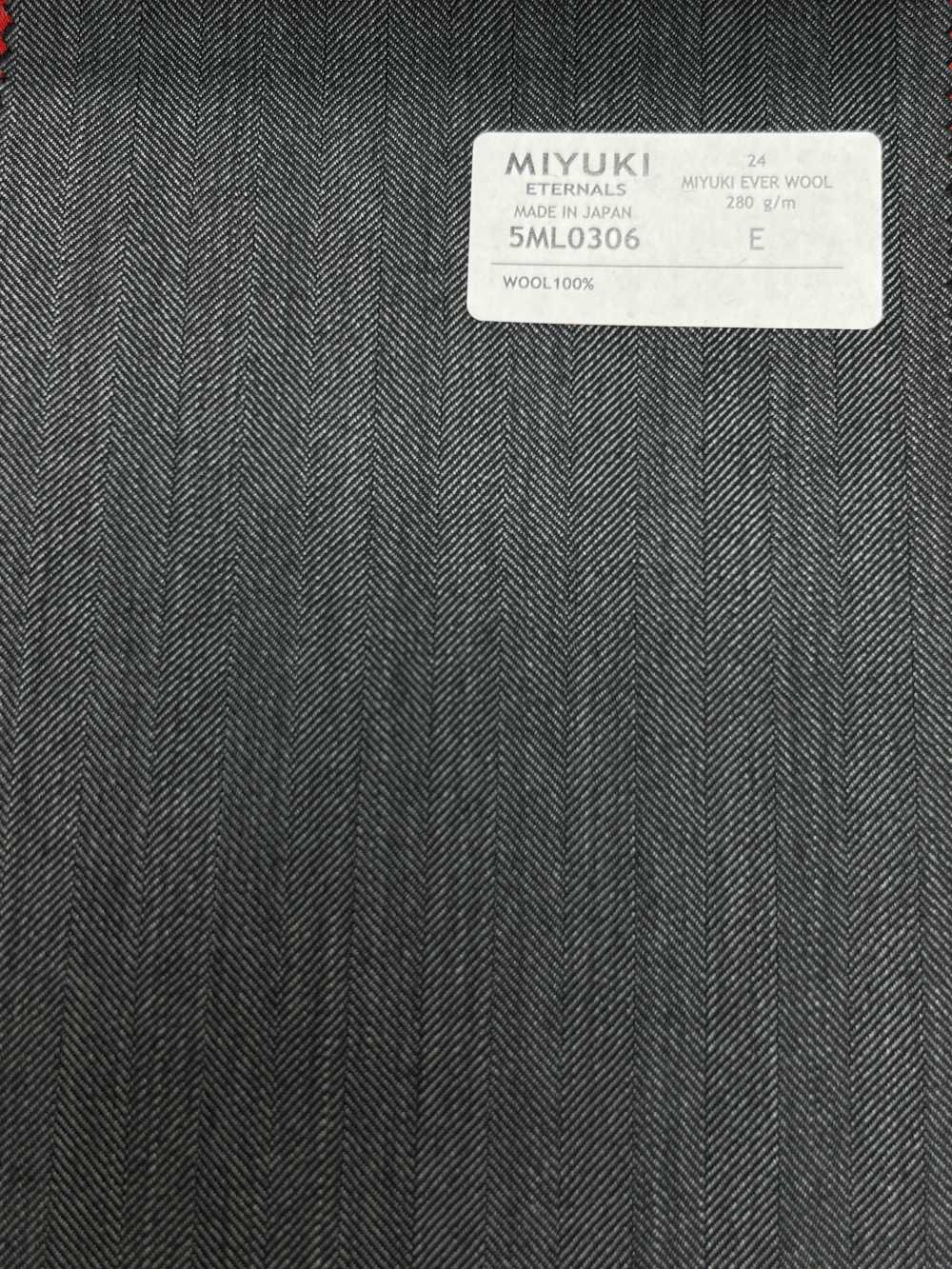 5ML0306 MIYUKI EVER WOOL Herringbone Grey[Tessile] Lanificio Miyuki