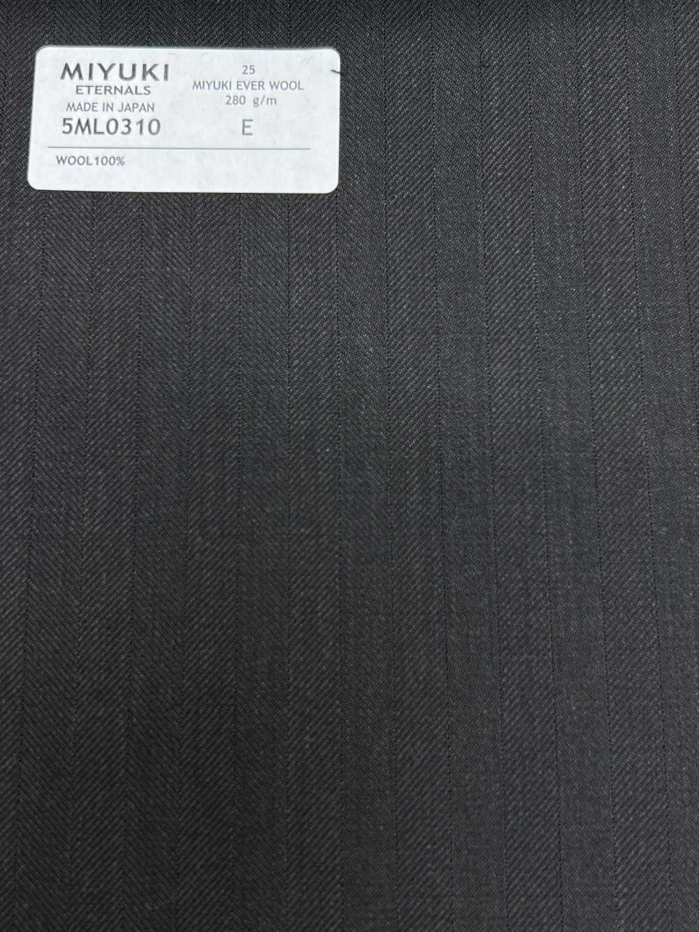 5ML0310 MIYUKI EVER WOOL Spina Di Pesce Marrone Scuro[Tessile] Lanificio Miyuki