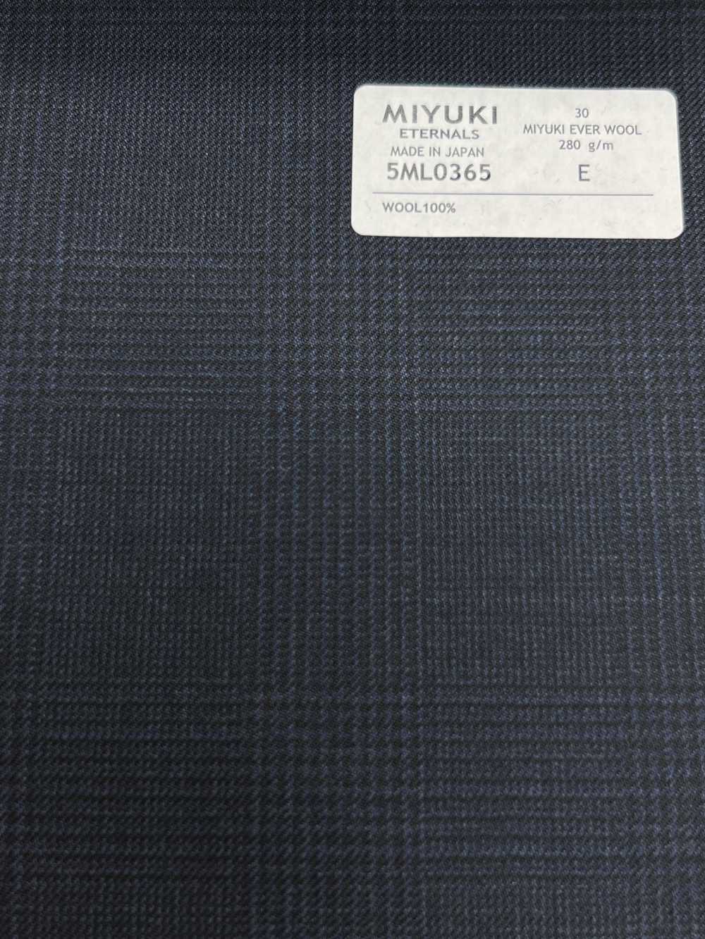 5ML0365 MIYUKI EVER WOOL Glen Check Navy[Tessile] Lanificio Miyuki
