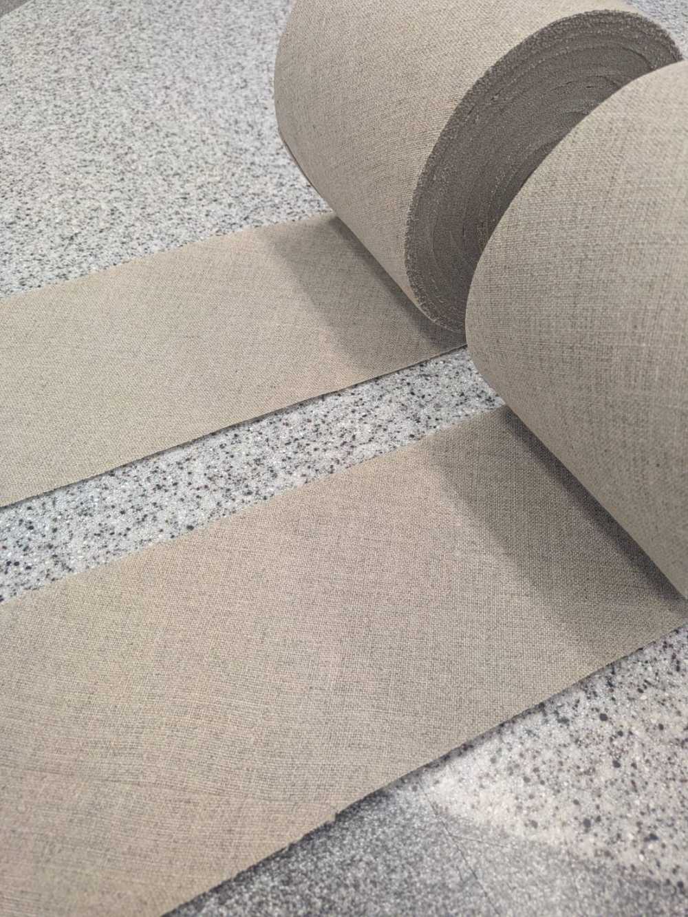 3670ES-S Nastro Morbido Beige Elastico In Puro Lino Per Rinforzo Colletto Con Finitura In Resina[Interfodera] Nessun Nome