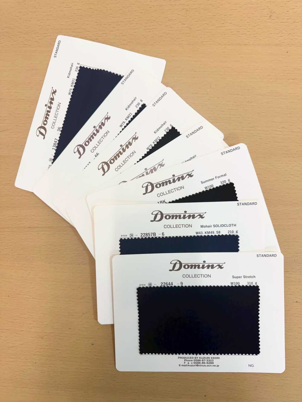 KZR-SAMPLE Scheda Campione DOMINX Scheda Campione Tessuto Di Lana Kuzuri (DOMINX)