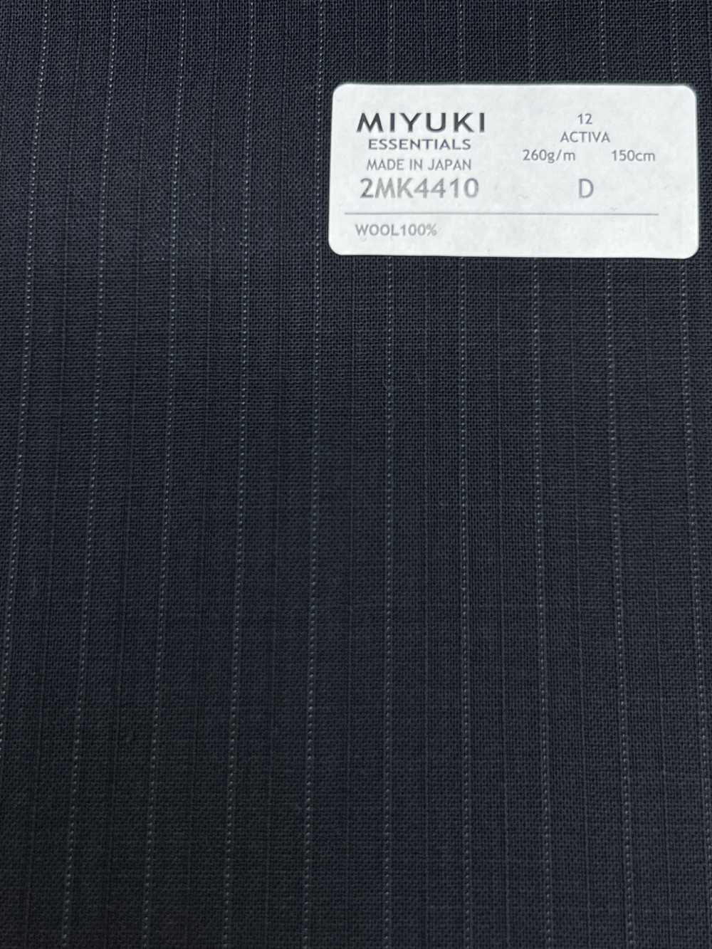 2MK4410 26SS Miyuki Textile MIYUKI ESSENTIALS ACTIVA Navy Stripe[Tessile] Lanificio Miyuki