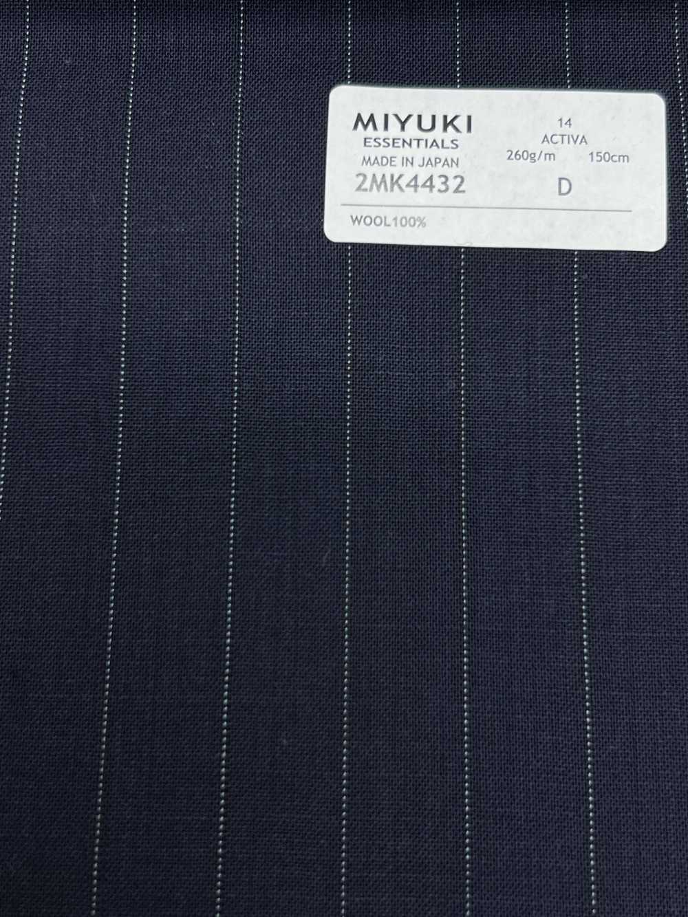 2MK4432 26SS Miyuki Textile MIYUKI ESSENTIALS ACTIVA Navy Stripe[Tessile] Lanificio Miyuki
