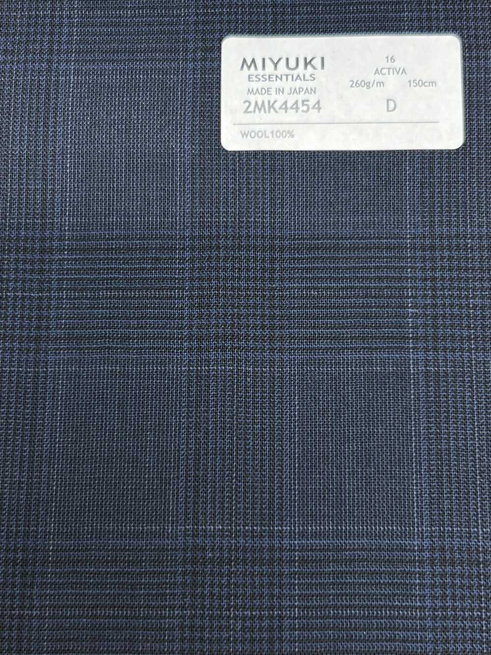 2MK4454 26SS Miyuki Textile MIYUKI ESSENTIALS ACTIVA Navy Check[Tessile] Lanificio Miyuki