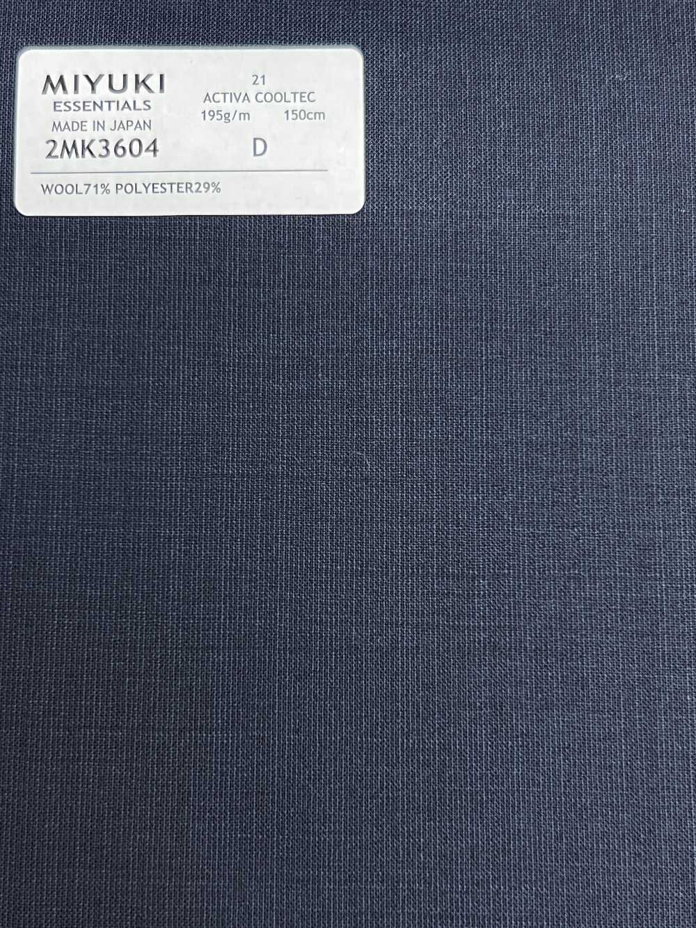 2MK3604 26SS Miyuki Textile MIYUKI ESSENTIALS ACTIVA COOLTEC Navy Senza Motivo[Tessile] Lanificio Miyuki