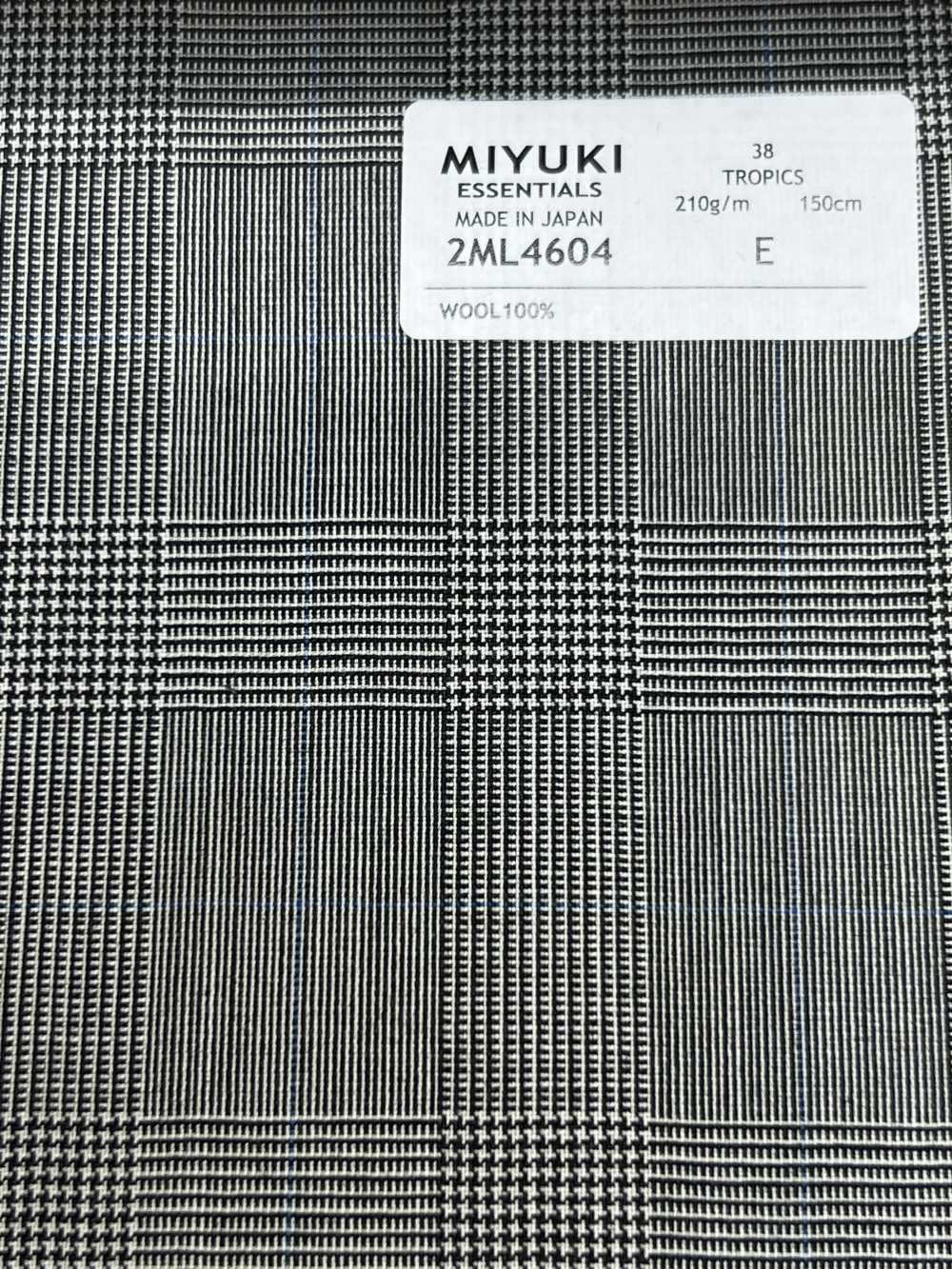 2ML4604 26SS Miyuki Textile MIYUKI Essentials TROPICS Light Gray Check[Tessile] Lanificio Miyuki