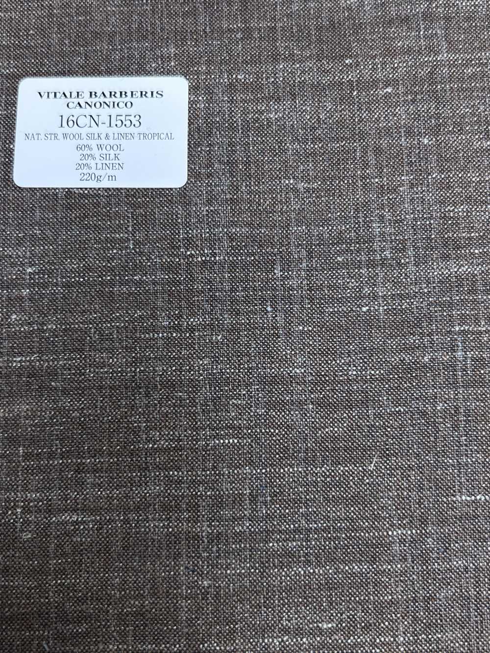 16CN1553 26SS VBC Vitale Barberis Canonico "SUPERSONIC" NATURAL STRETCH WOOL SILK & LINEN TROPICALE[Tessile] CANONICO