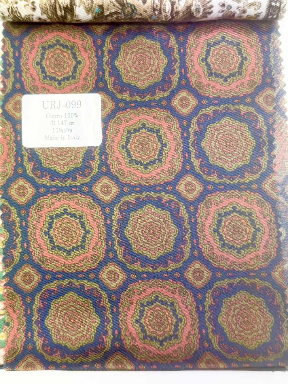 URJ-099 Realizzato In Italia, 100% Cupro Con Fodera Stampata A Motivi Floreali.[Liner] TCS