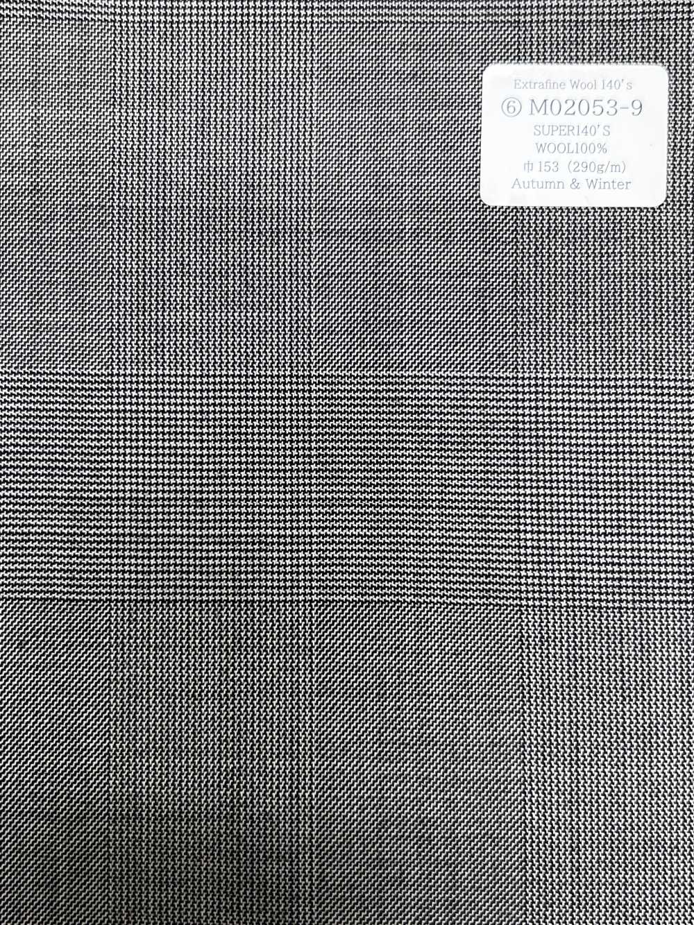 M02053-9 Linea Esclusiva KUNISHIMA1850 [Lana Extrafine 140's] Glen Check Bianco E Nero[Tessile] Società Per Azioni Kunishima Co., Ltd.