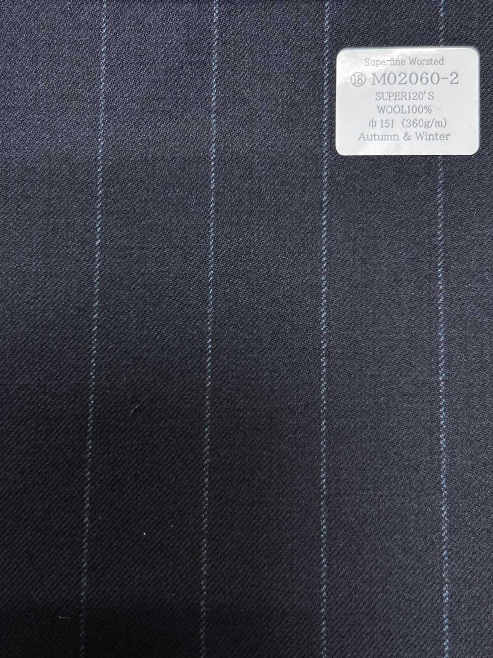 M02060-2 Linea Esclusiva KUNISHIMA1850 【Lana Pettinata Superfine】Righe Gessate Blu Navy[Tessile] Società Per Azioni Kunishima Co., Ltd.