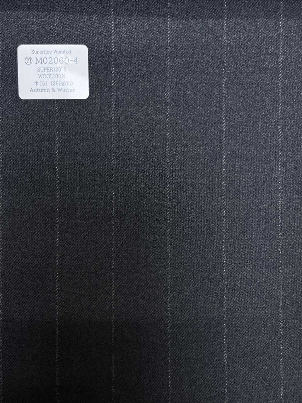 M02060-4 KUNISHIMA1850 Linea Esclusiva 【Lana Pettinata Superfine】Righe Gessate Grigie[Tessile] Società Per Azioni Kunishima Co., Ltd.