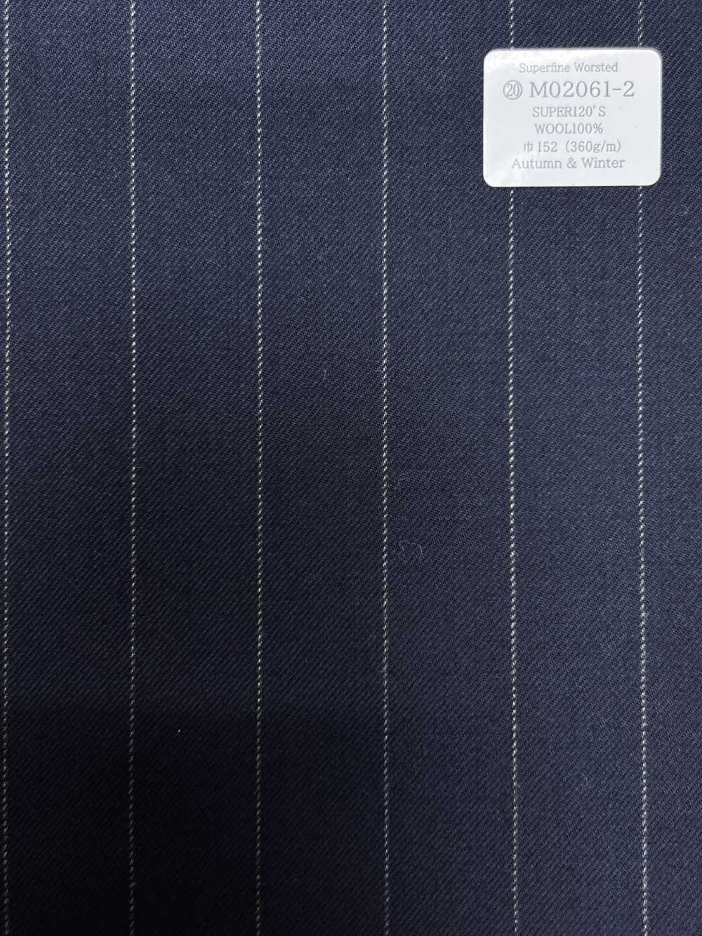 M02061-2 Linea Esclusiva KUNISHIMA1850 【Lana Pettinata Superfine】Righe Gessate Blu Navy[Tessile] Società Per Azioni Kunishima Co., Ltd.
