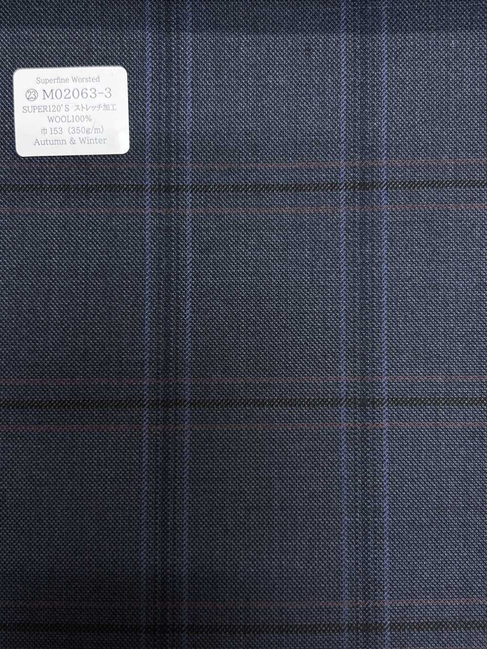 M02063-3 Linea Esclusiva KUNISHIMA1850 【Lana Pettinata Superfine】Blue Check[Tessile] Società Per Azioni Kunishima Co., Ltd.