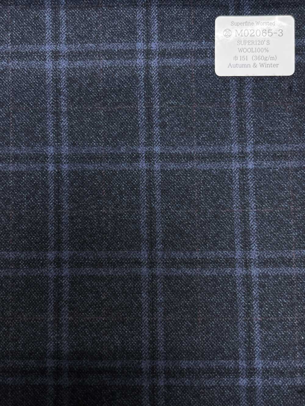 M02065-3 KUNISHIMA1850 Linea Esclusiva 【Lana Pettinata Superfine】Quadri Blu Mélange[Tessile] Società Per Azioni Kunishima Co., Ltd.