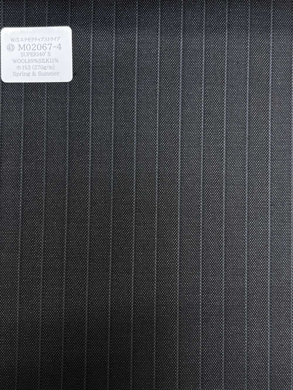 M02067-4 KUNISHIMA1850 Linea Esclusiva 【W/S Executive Stripe】 Grigio Antracite Scuro Striscia Cielo[Tessile] Società Per Azioni Kunishima Co., Ltd.