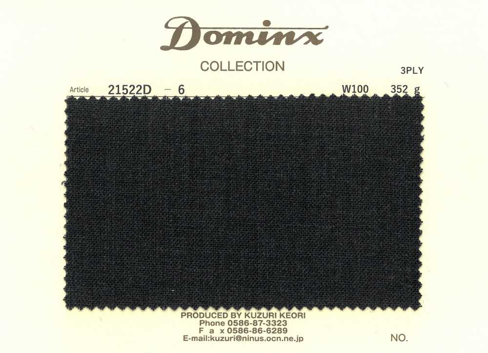 21522D-6 Filato A 3 Capi Ad Alta Torsione, 100% Lana, DOMINX (Dominx) Grigio Scuro[Tessile] Tessuto Di Lana Kuzuri (DOMINX)