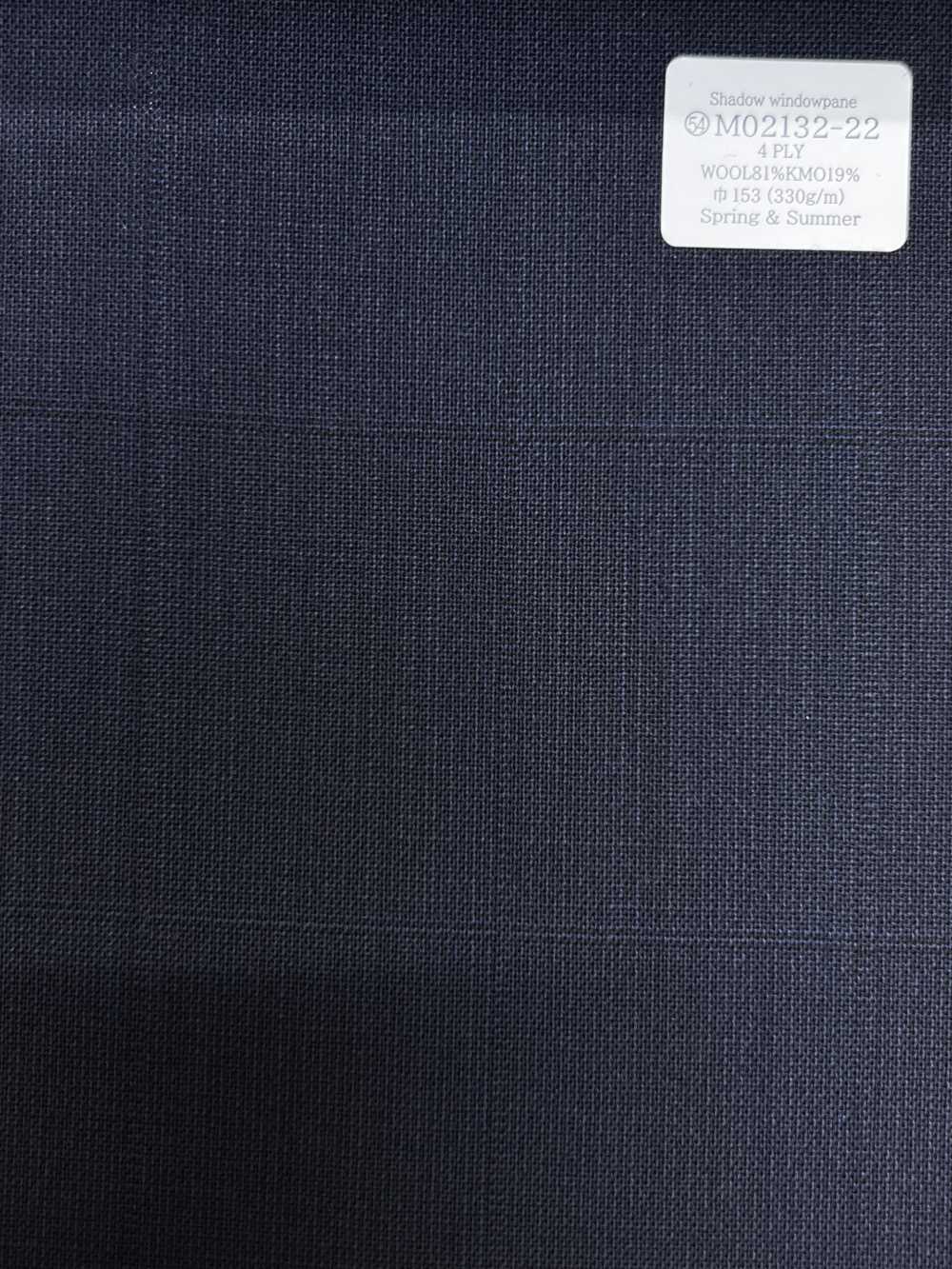M02132-22 Linea Esclusiva KUNISHIMA1850 [Shadow Windowpane] Blu Scuro/ Senza Motivo[Tessile] Società Per Azioni Kunishima Co., Ltd.