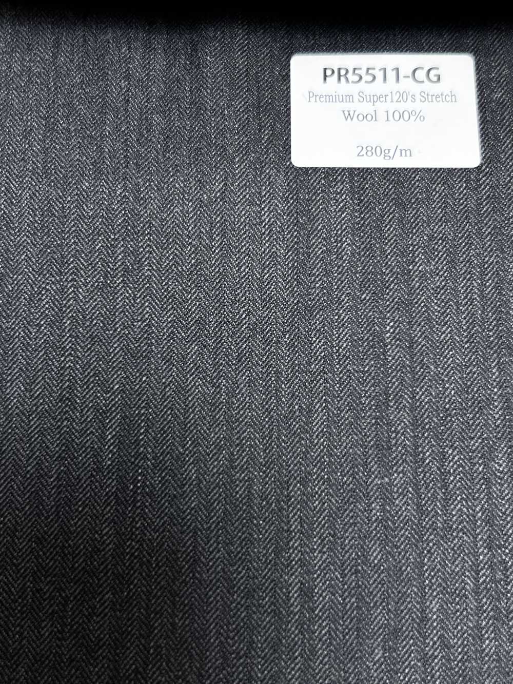 PR5511-CG Standard Prodotto in Giappone Premium Super120's elasticizzato tinta unita grigio antracite[Tessile] HOSOI SYOJI