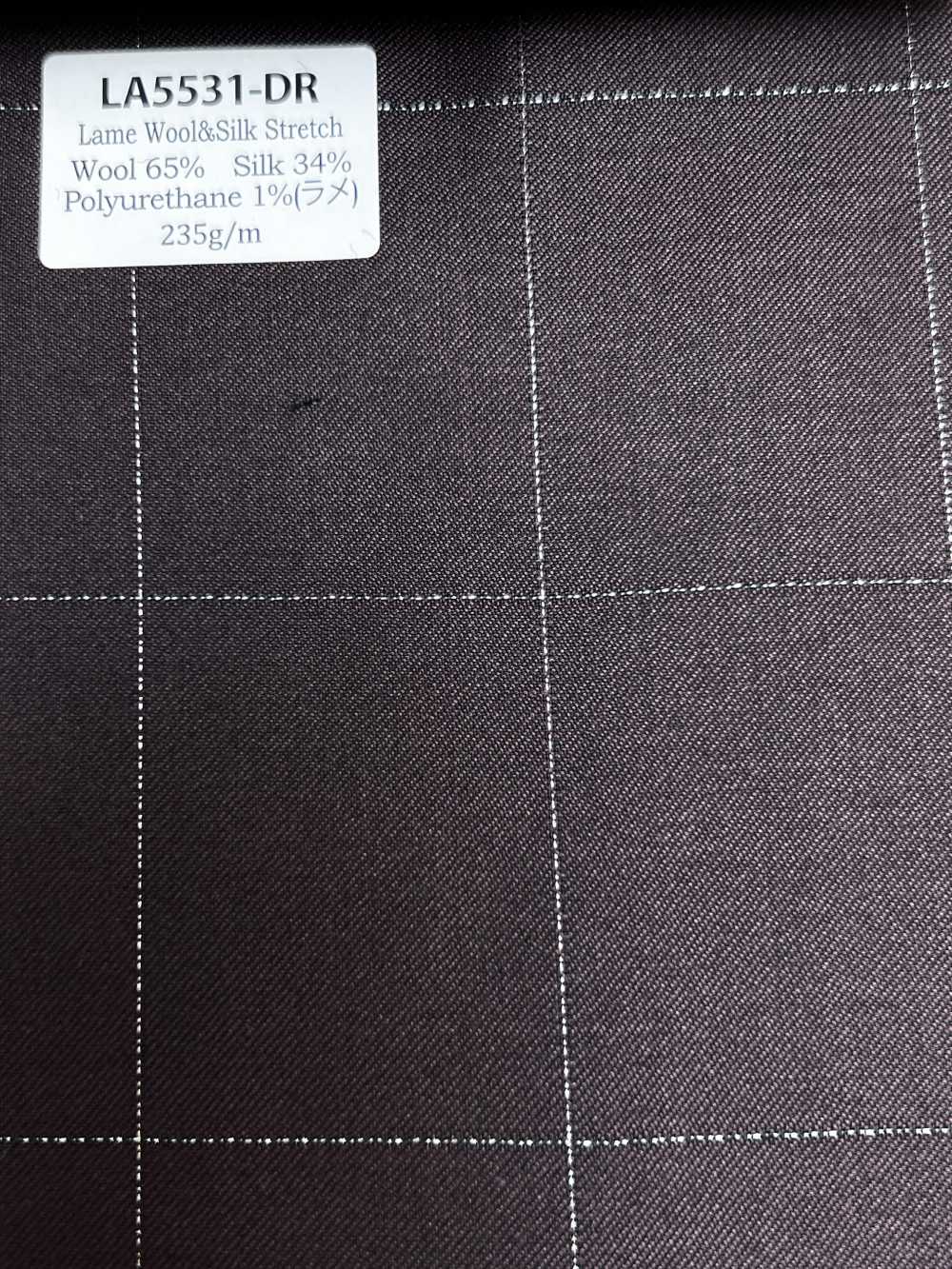LA5531-DR Quadri elasticizzato standard giapponese in seta, lamé e lana, rosso scuro[Tessile] HOSOI SYOJI