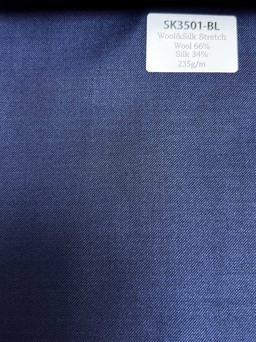 SK3501-BL Standard giapponese in seta e lana elasticizzata blu[Tessile] HOSOI SYOJI