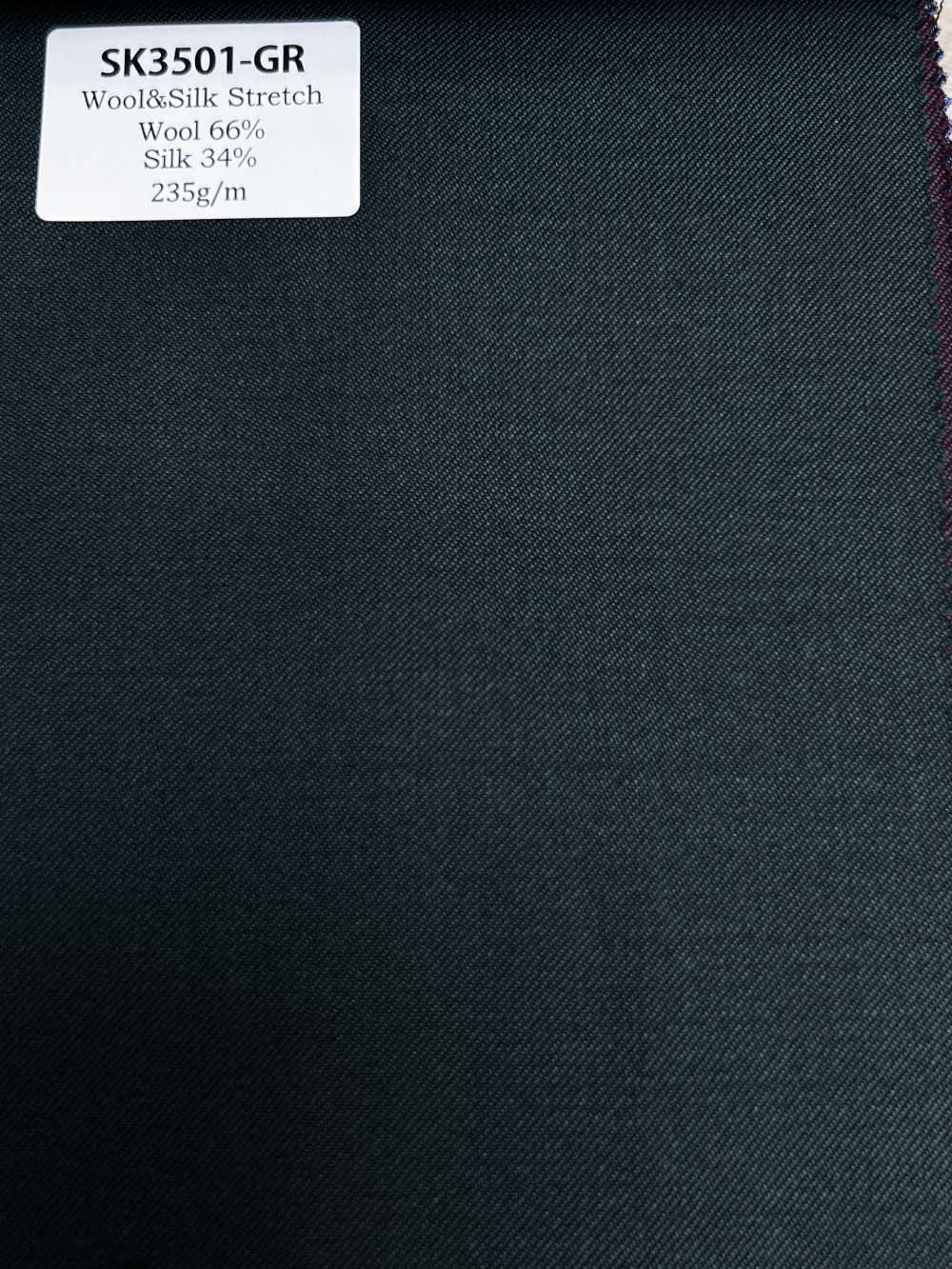 SK3501-GR Standard giapponese in seta e lana elasticizzata verde[Tessile] HOSOI SYOJI