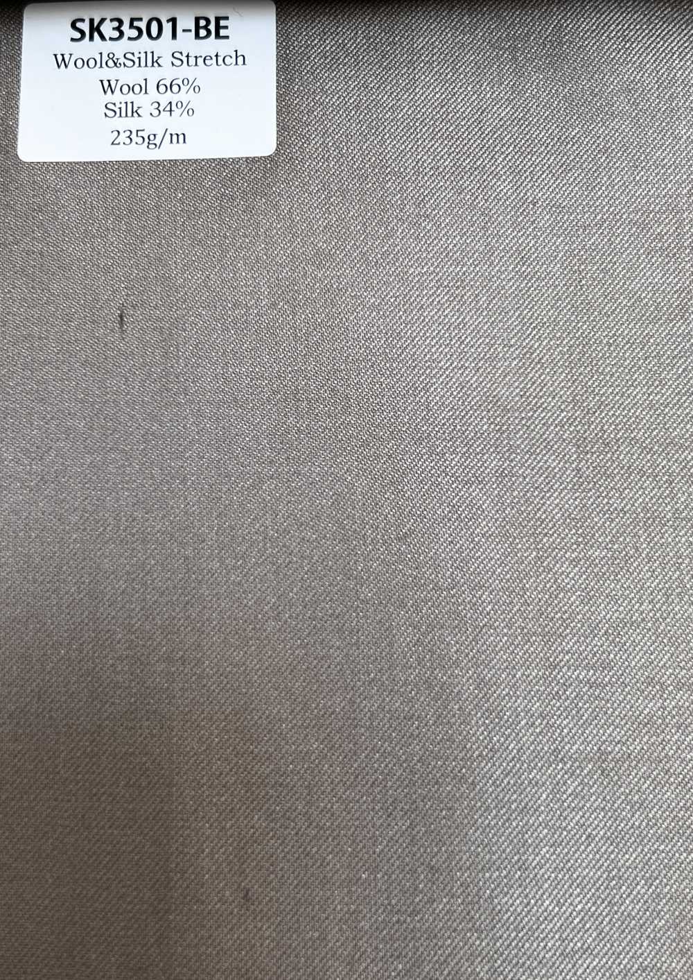 SK3501-BE Classico beige elasticizzato in seta e lana di produzione giapponese[Tessile] HOSOI SYOJI
