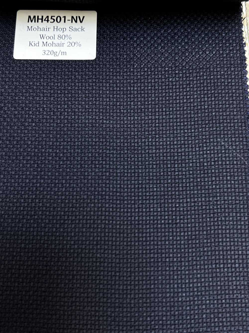 MH4501-NV Standard Made in Japan Hopsack in mohair blu navy[Tessile]