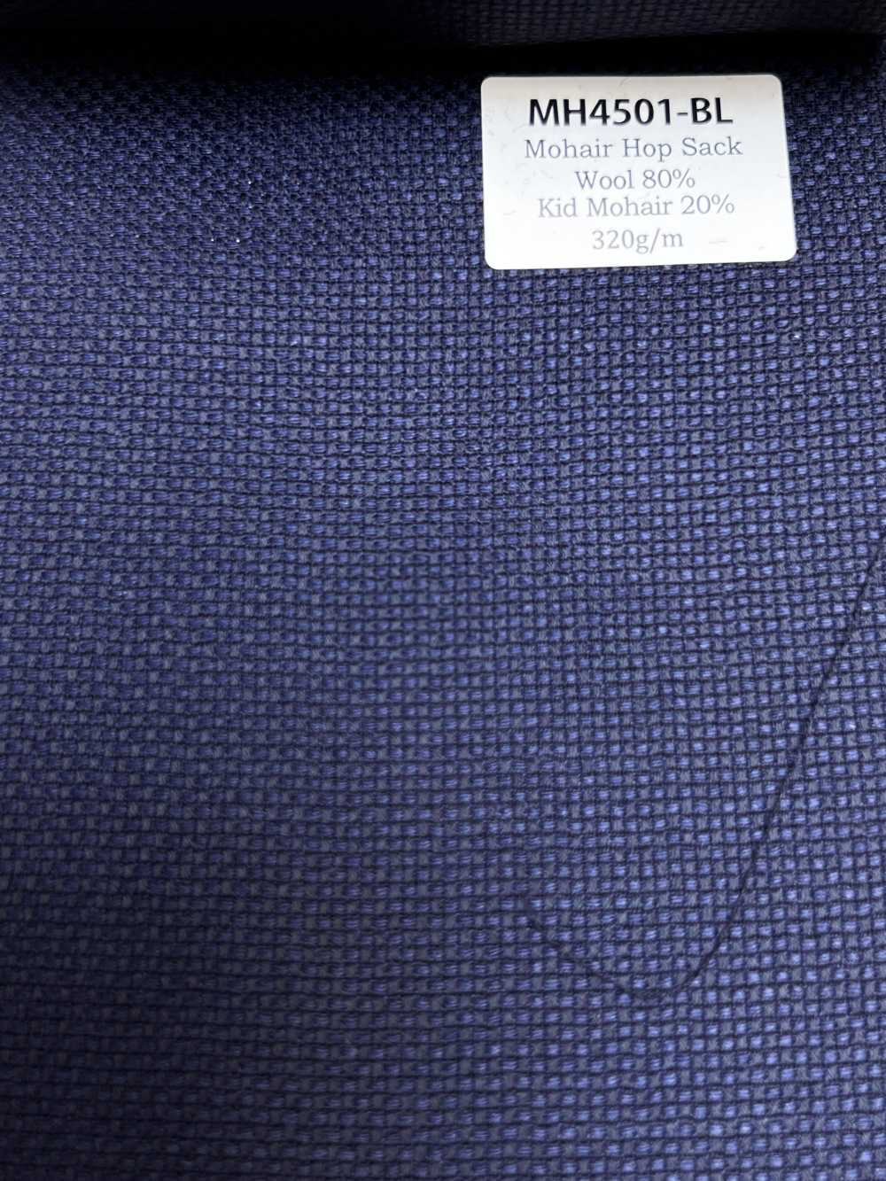 MH4501-BL Hopsack in mohair blu di produzione giapponese standard[Tessile]