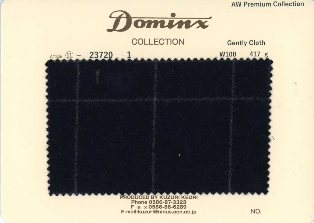 23720-1 Standard GentlyCloth 100% lana DOMINX (Dominx) Collezione Premium Nero[Tessile] Tessuto Di Lana Kuzuri (DOMINX)