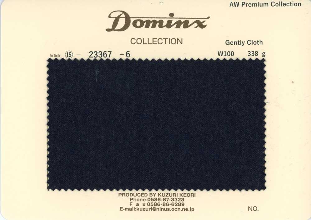 23367-6 Classico GentlyCloth 100% lana DOMINX (Dominkusu) Collezione Premium blu navy[Tessile] Tessuto Di Lana Kuzuri (DOMINX)