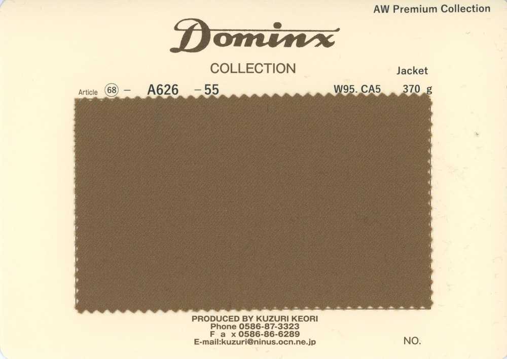 A626-55 Giacca classica 100% lana DOMINX (Dominx) Collezione Premium Marrone[Tessile] Tessuto Di Lana Kuzuri (DOMINX)