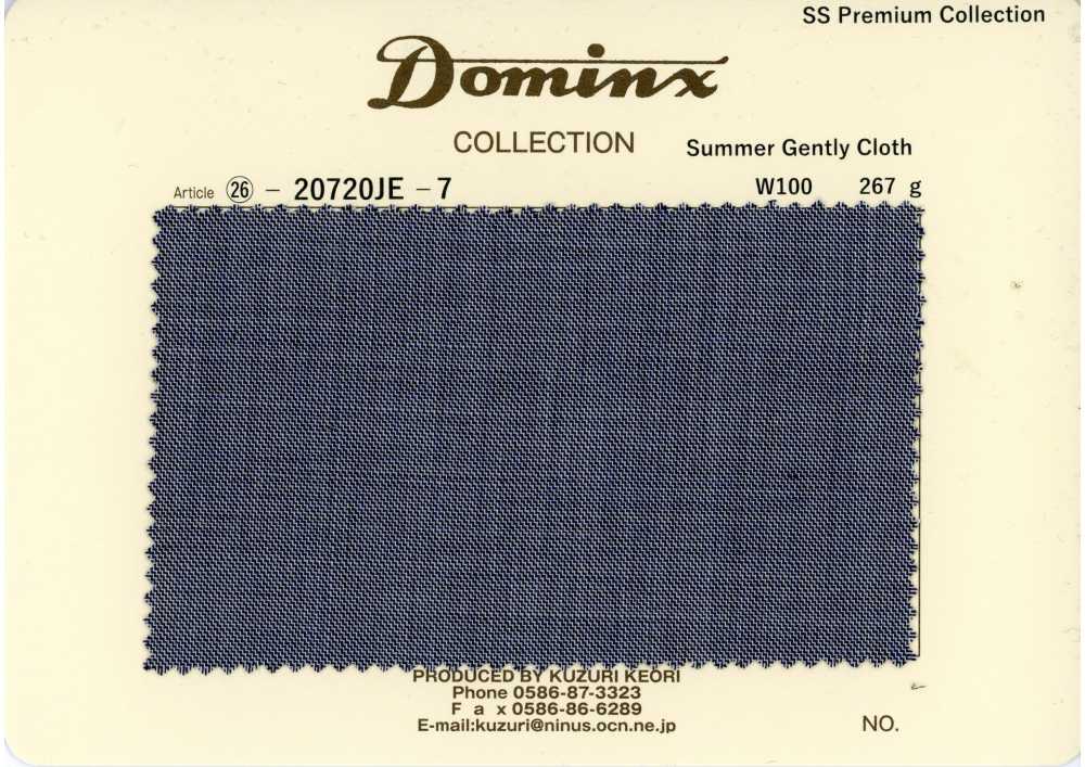 20720JE-7 Standard SummerGentlyCloth 100% Lana DOMINX Collezione Premium Grigio[Tessile] Tessuto Di Lana Kuzuri (DOMINX)
