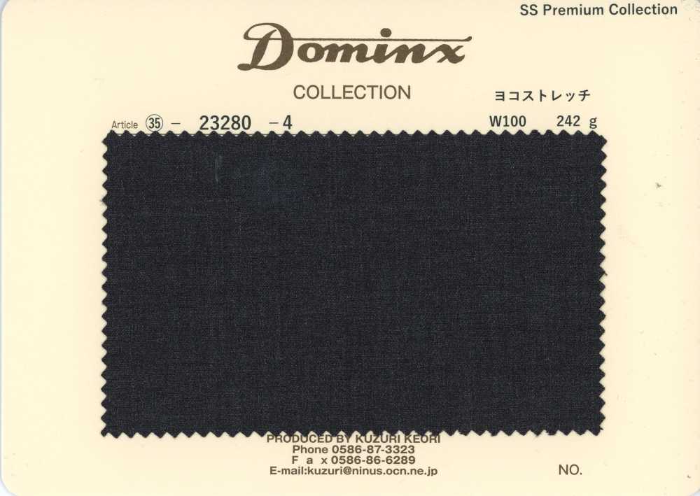 23280-4 Collezione standard pantaloni stretch orizzontale 100% lana DOMINX Collezione premium grigio antracite[Tessile] Tessuto Di Lana Kuzuri (DOMINX)