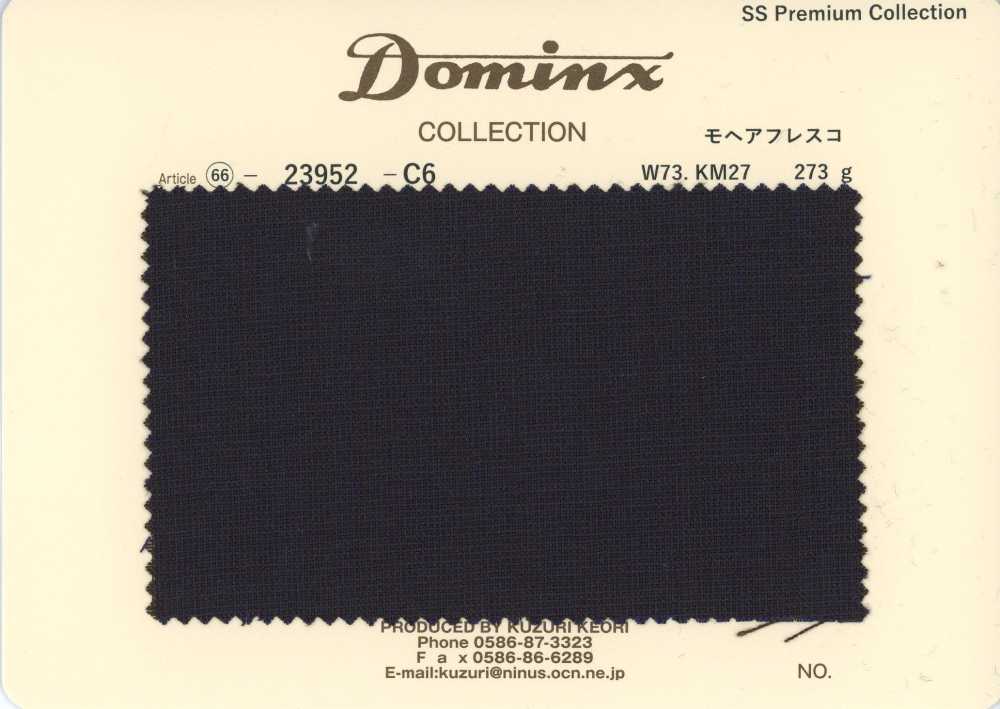 23952-C6 Standard Mohair Fresco Kid Mohair DOMINX Collezione Premium Antracite[Tessile] Tessuto Di Lana Kuzuri (DOMINX)