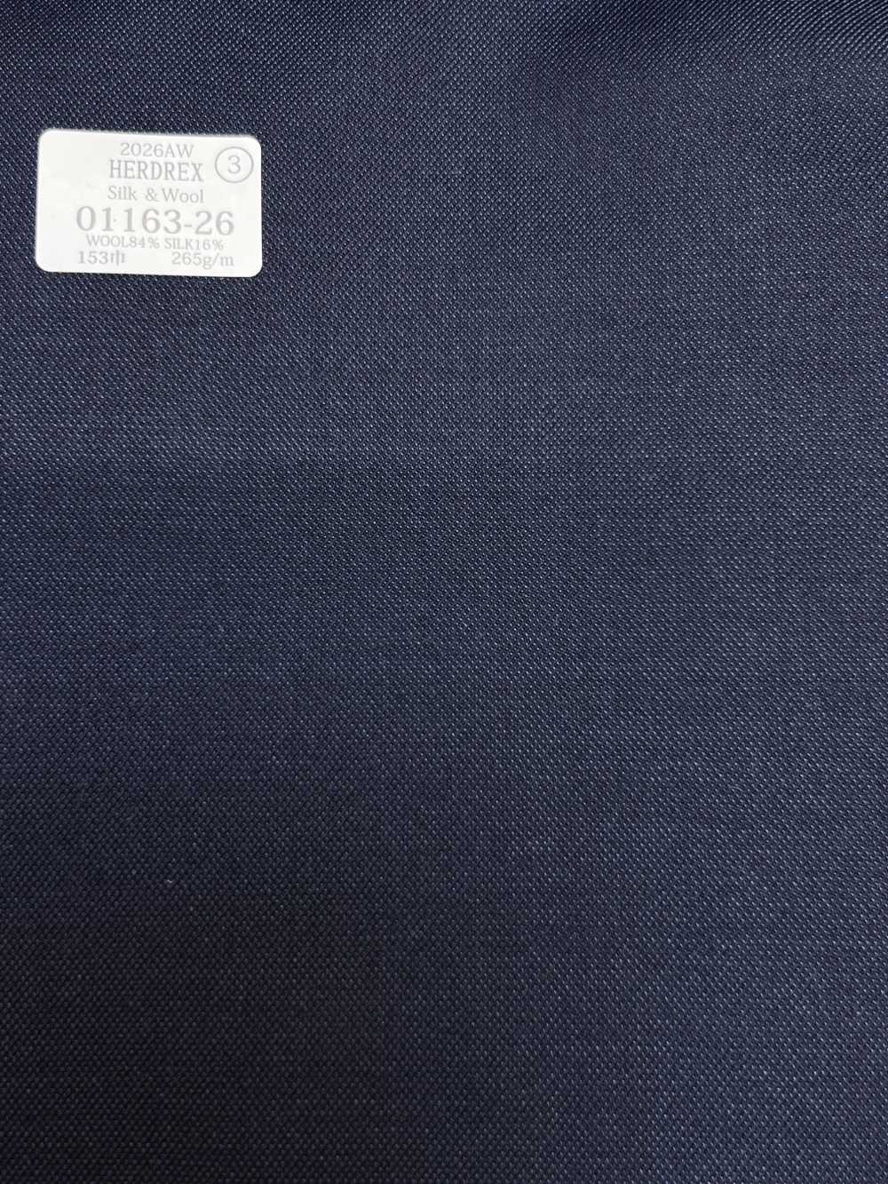 01163-26 26AW HERDREX [Seta e lana] Seta e lana blu navy tinta unita[Tessile] Società Per Azioni Kunishima Co., Ltd.