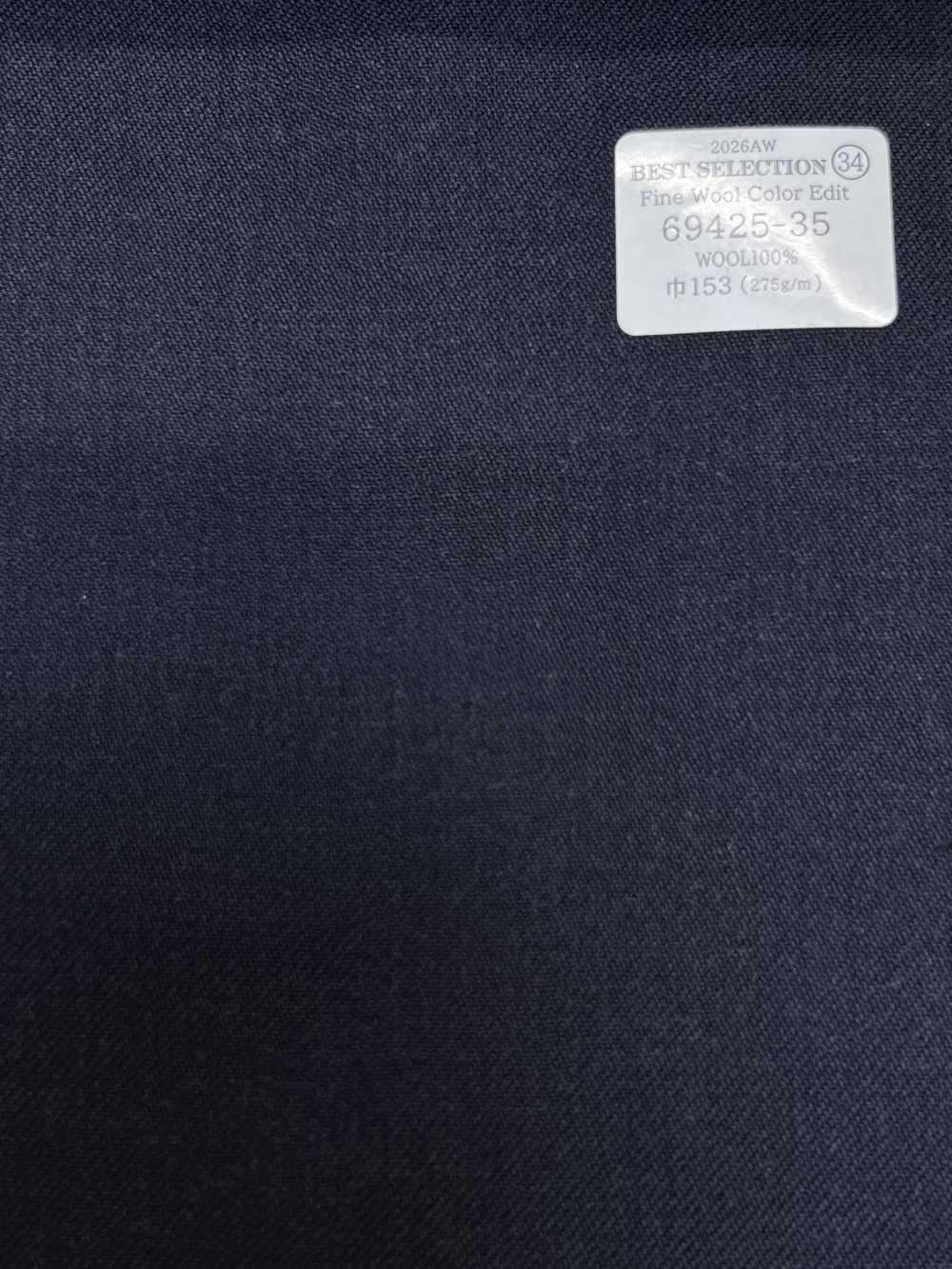 69425-35 26AW BESTSELECTION [Selezione colori in lana fine] Blu navy tinta unita[Tessile] Società Per Azioni Kunishima Co., Ltd.