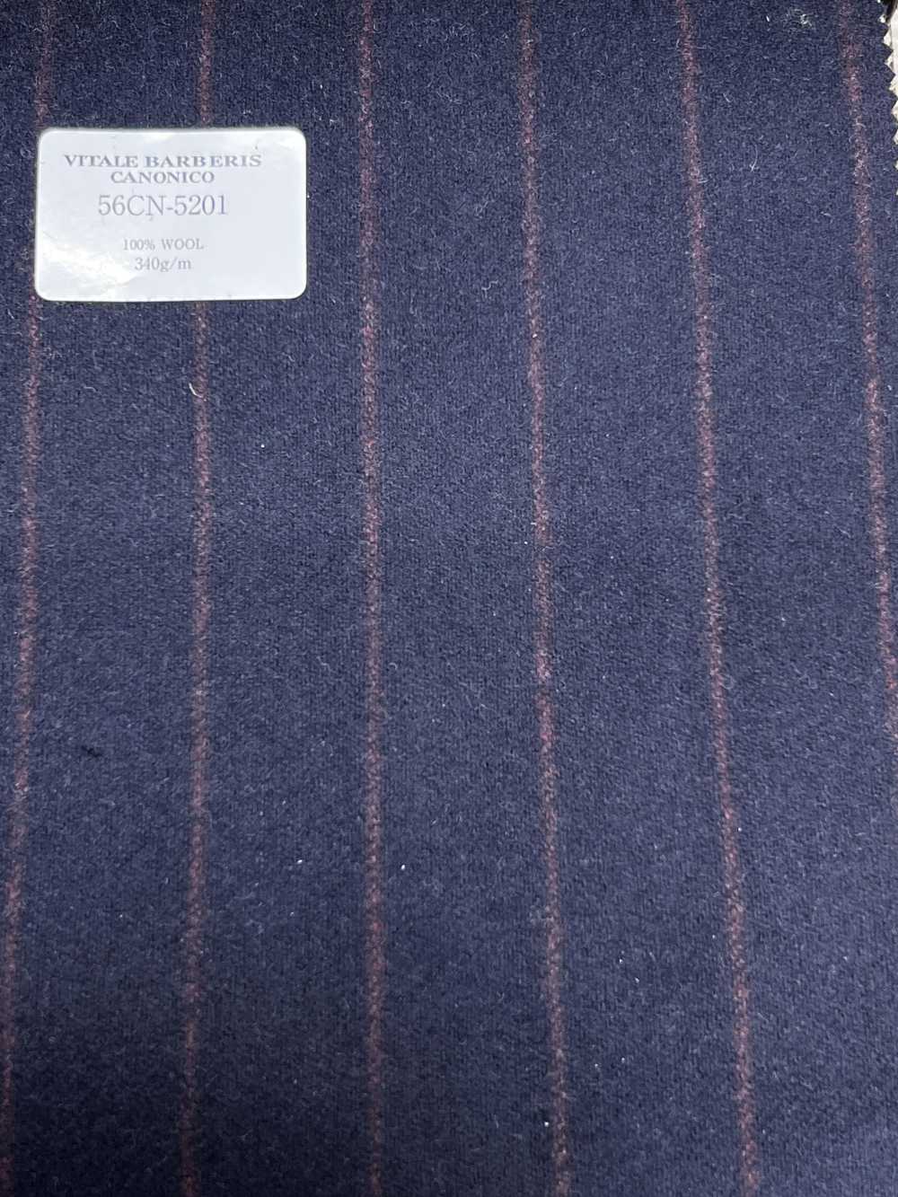 56CN5201 CANONICO (Canonico) Flanella di lana originale a righe blu navy scuro/rosso[Tessile] CANONICO