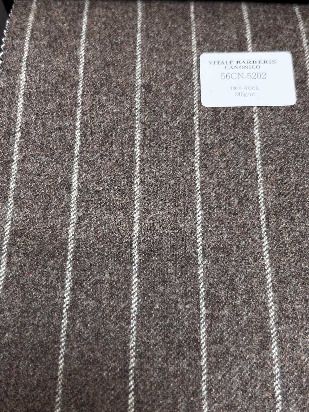 56CN5202 CANONICO ORIGINAL Flanella di lana a righe marrone/beige[Tessile] CANONICO