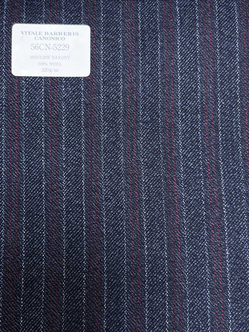 56CN5229 CANONICO 21 MOULINE SAXONY a righe blu navy/rosso[Tessile] CANONICO