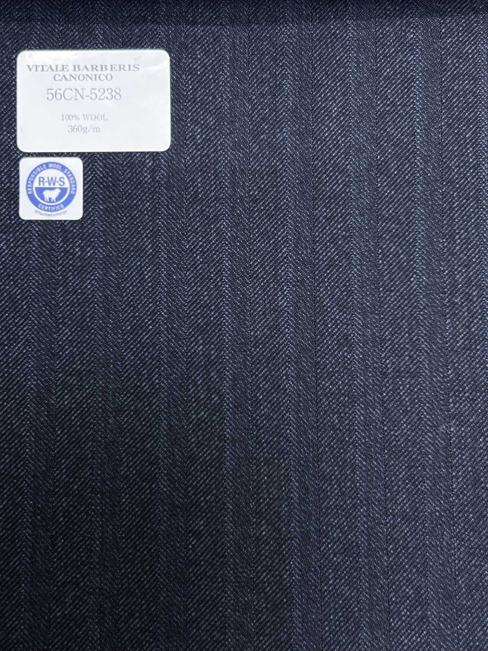 56CN5238 CANONICO RWS pettinato tradizionale 21 righe blu navy scuro[Tessile] CANONICO
