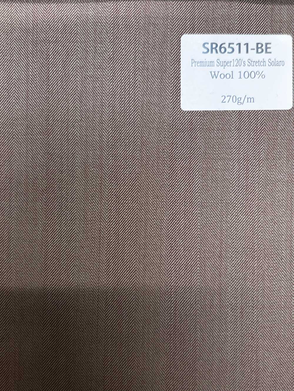 SR6511-BE Standard Made in Japan Premium Super 120's a un capo Stretch Solaro Beige senza motivo iridescente[Tessile] HOSOI SYOJI